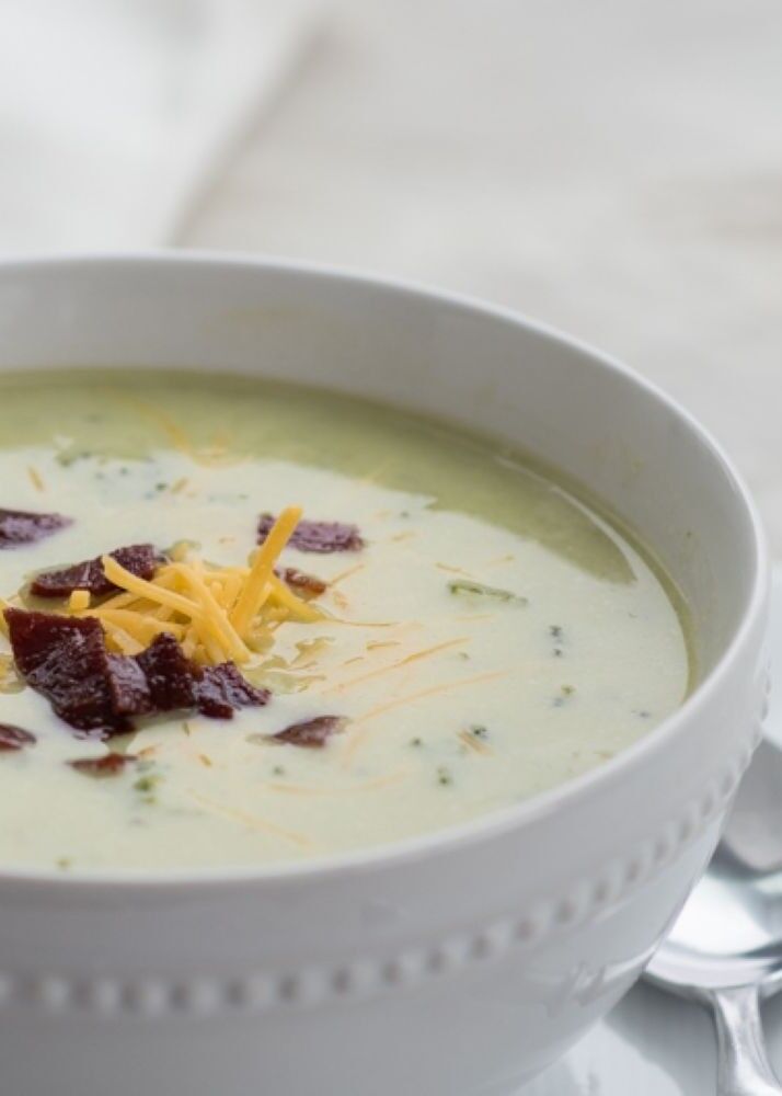 Loaded Broccoli and Cheese Soup - Trim Healthy Mama